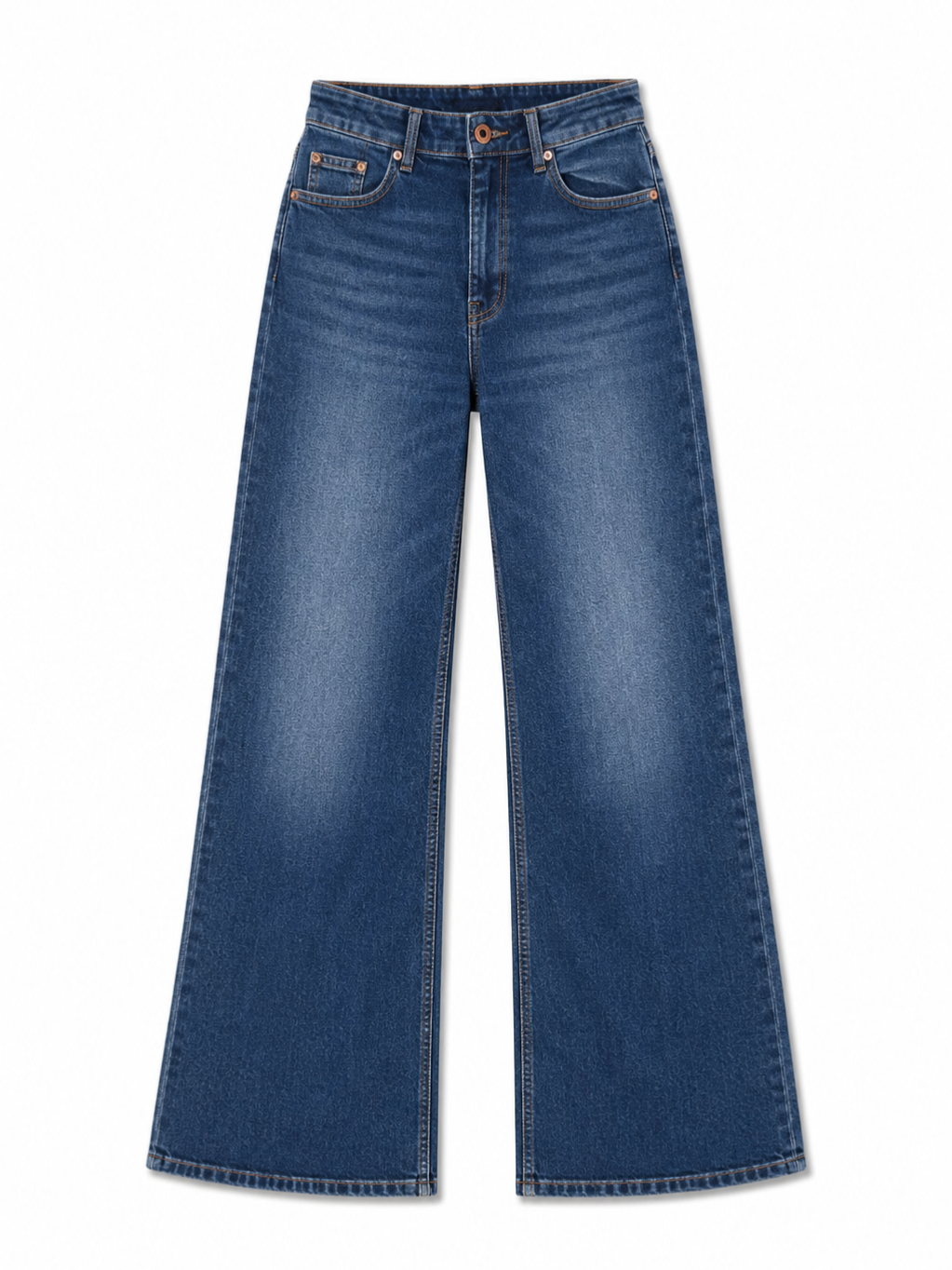 Dark Blue Wide Leg Denim
