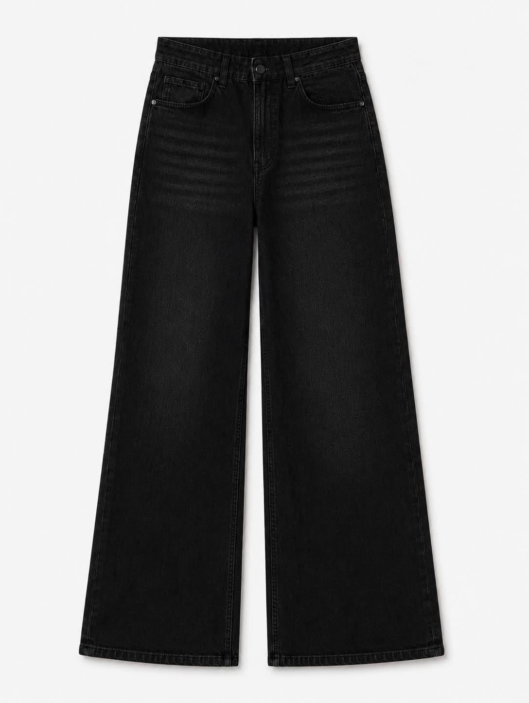 Charcoal Wide Leg Denim