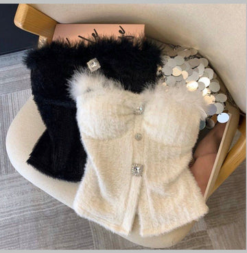 Furry Padded Tube Top