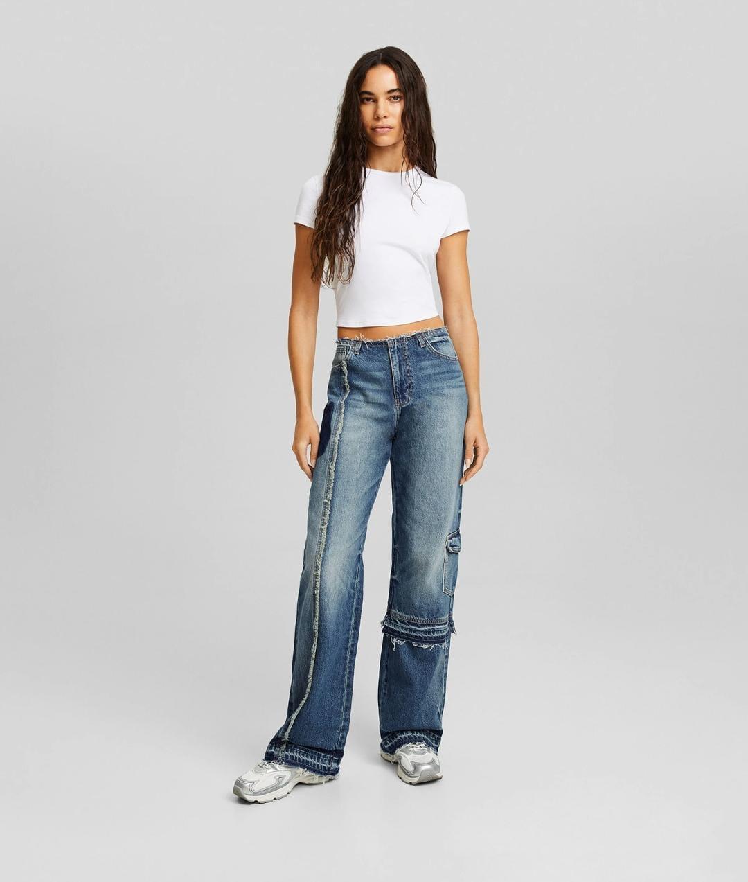 Raw Hem Straight Fit Denim