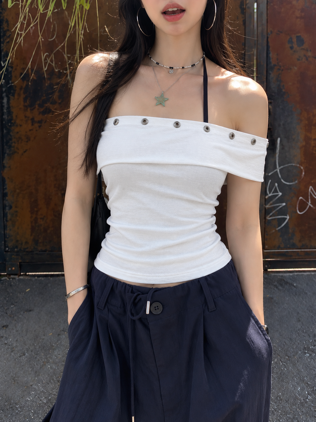 One Shoulder Tube Top