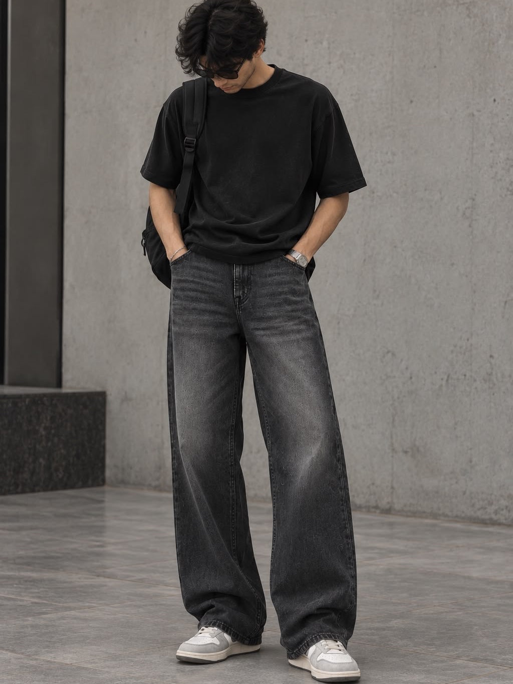 Charcoal Straight Fit Denim