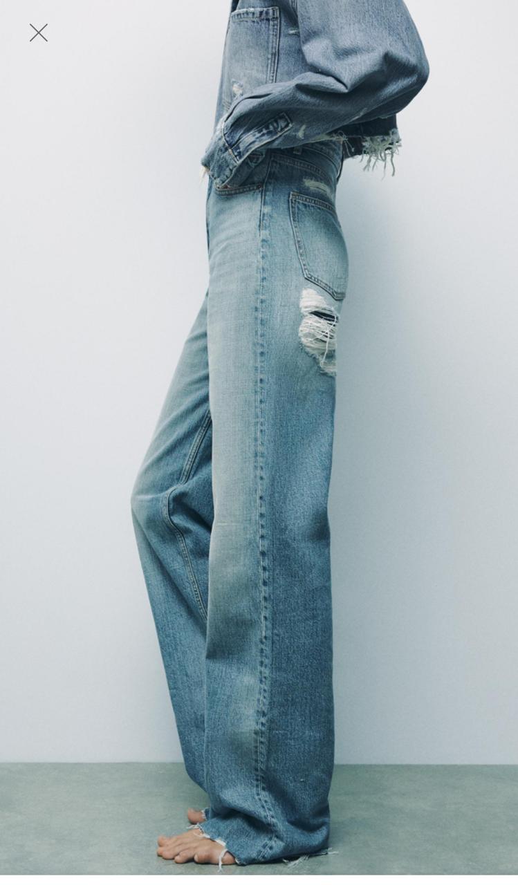Zara Back Ripped Denim