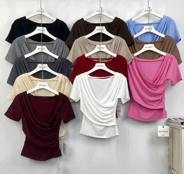 V-Neck Gathered Top