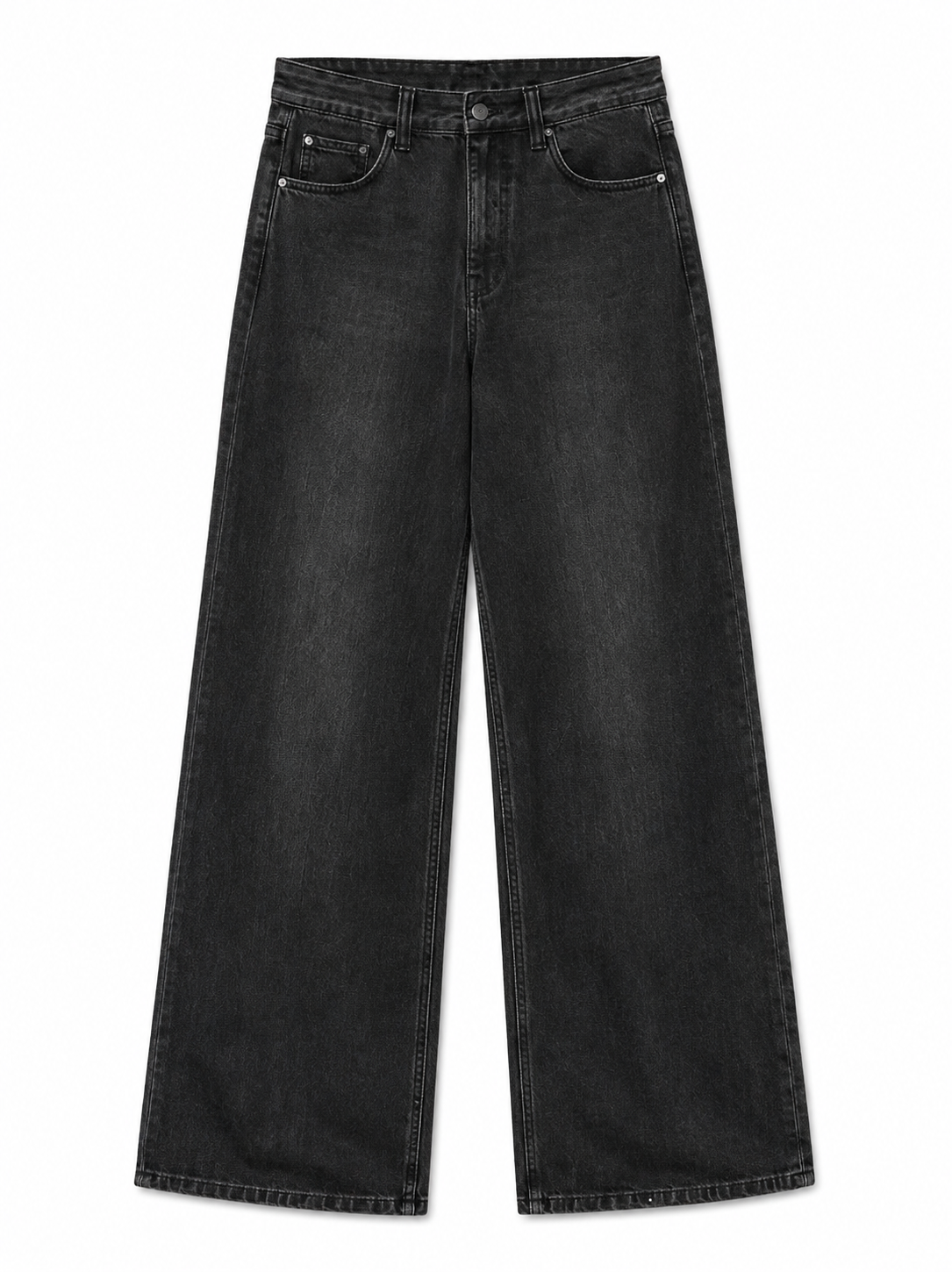 Asos Charcoal baggy Wide Leg denim
