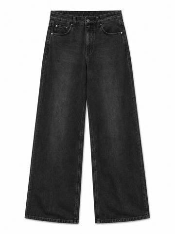 Asos Charcoal baggy Wide Leg denim