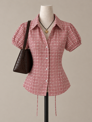 Fitted Plaid Shirt