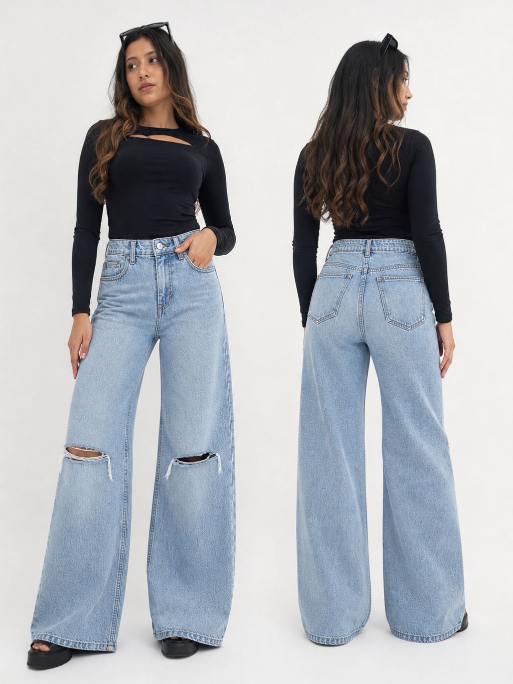 Bershka Wide Leg Denim
