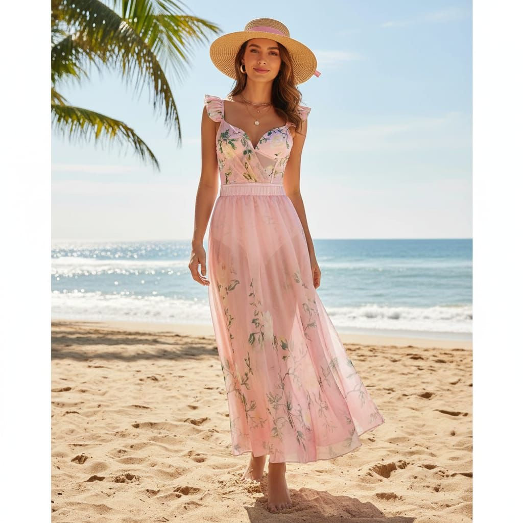 Baby Pink Beachwear