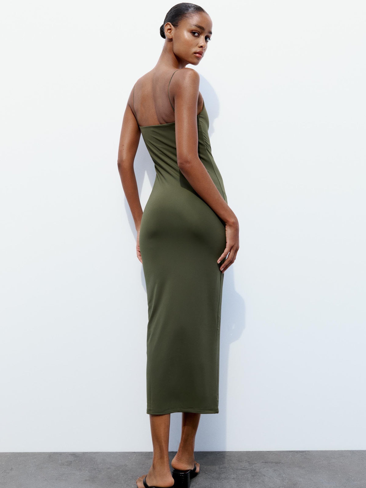 Olive Sculpt Dress