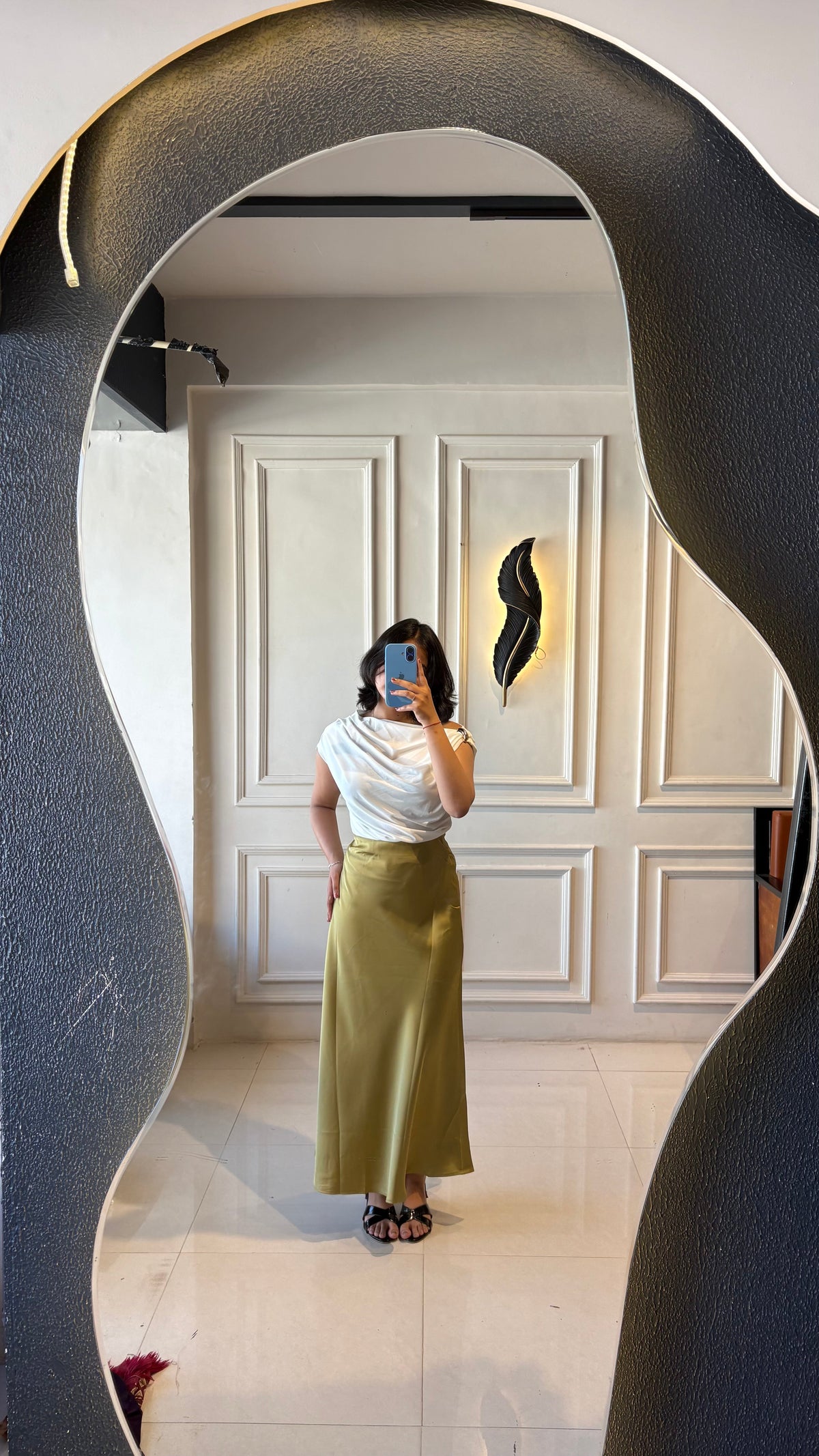 Long Satin Skirt