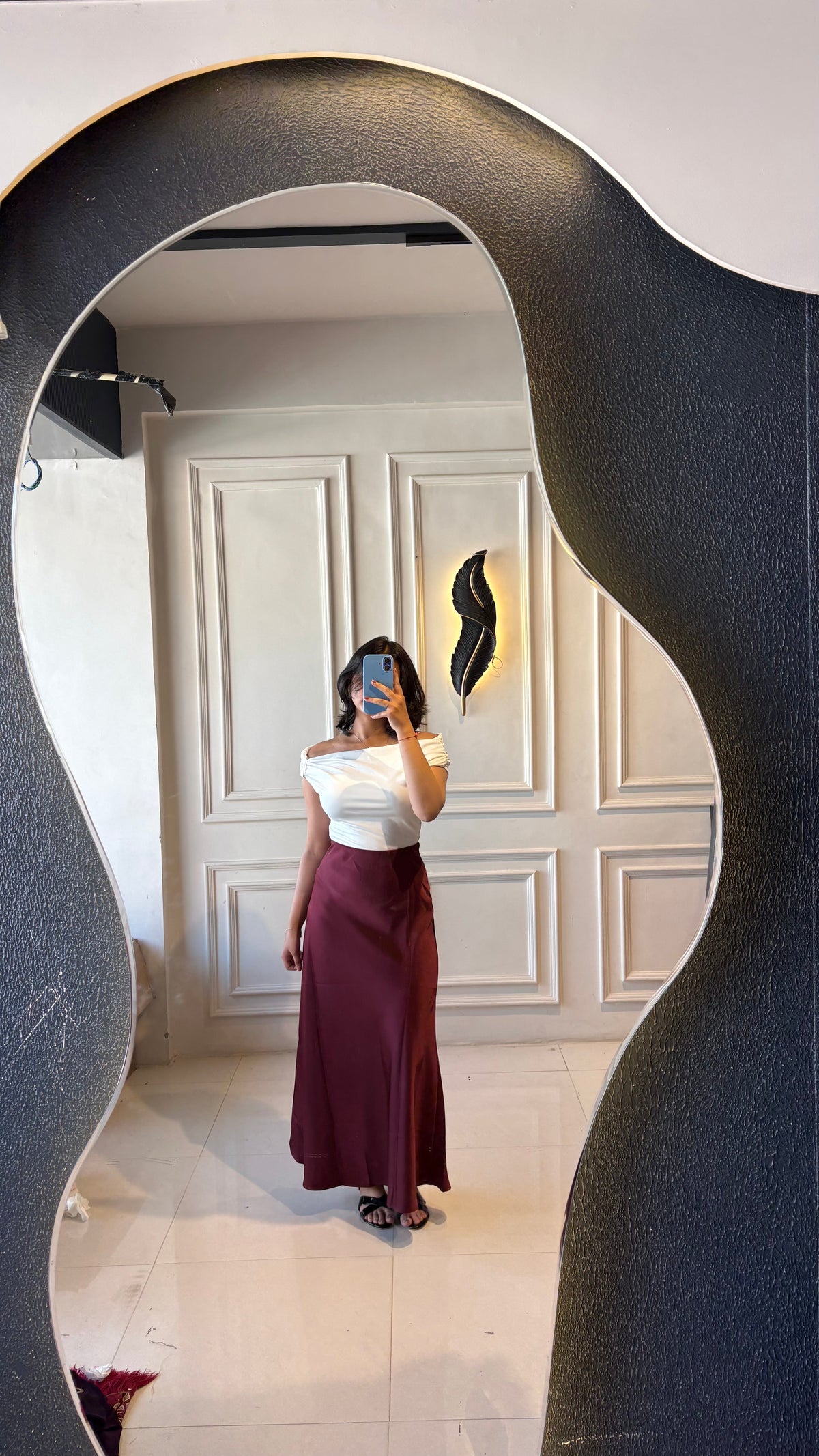 Long Satin Skirt