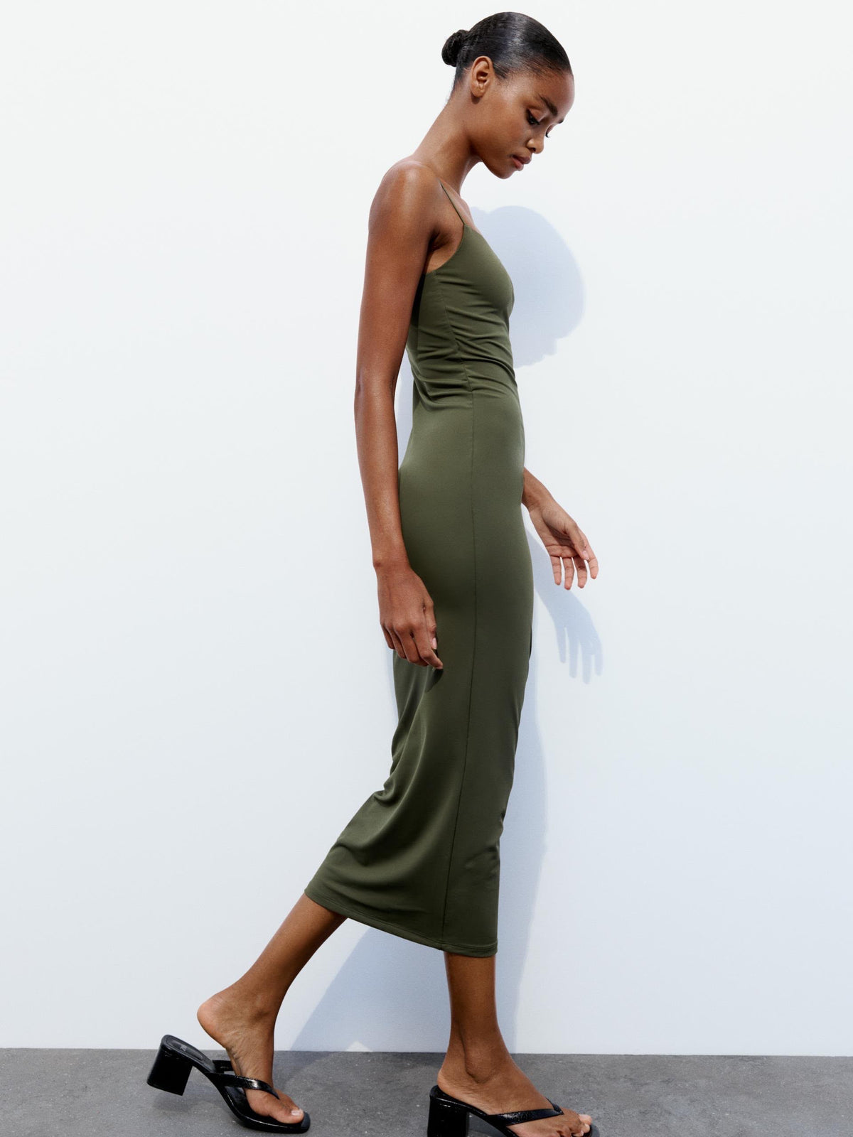 Olive Sculpt Dress