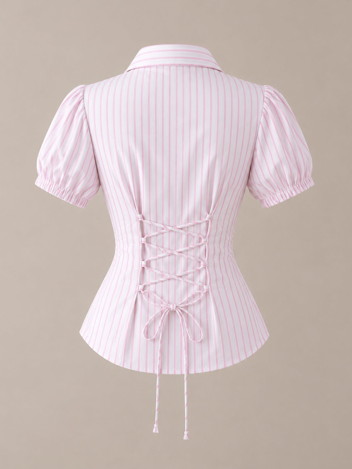Pink Stripped Fitted Shirt
