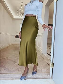 Long Satin Skirt