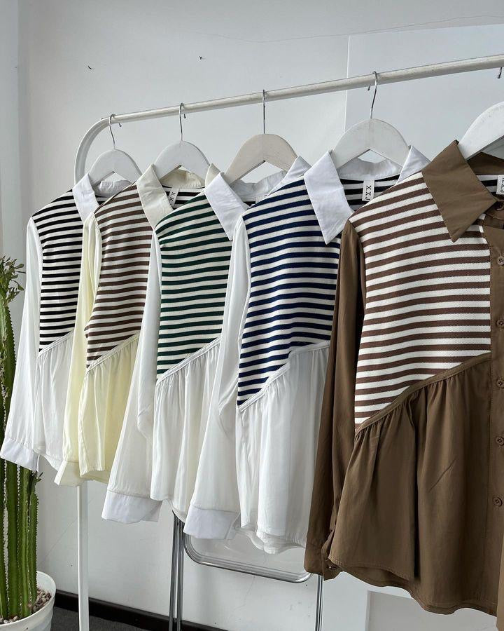 Stripped Flowy Shirt