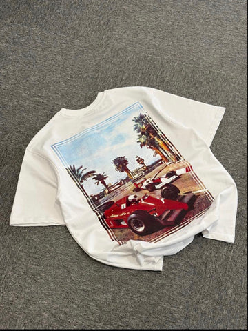 Backprint Graphic White T-shirt