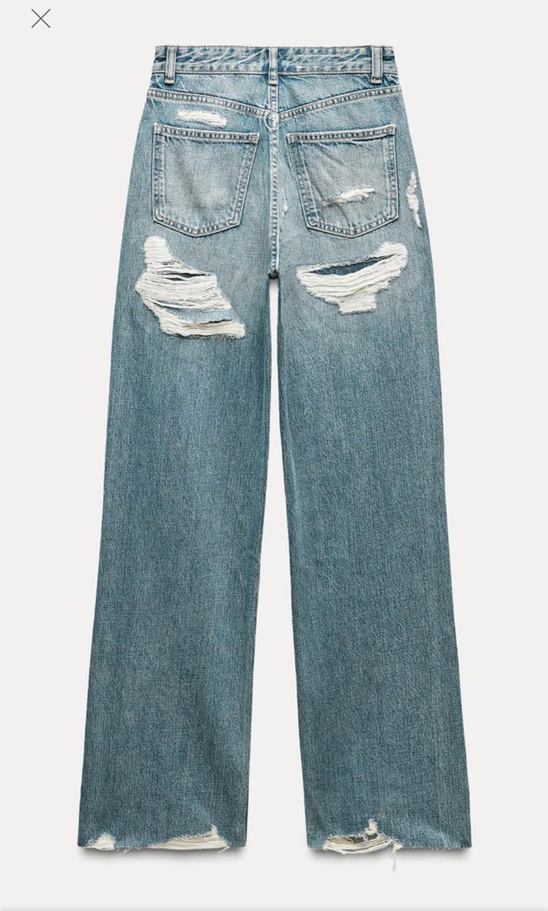 Zara Back Ripped Denim