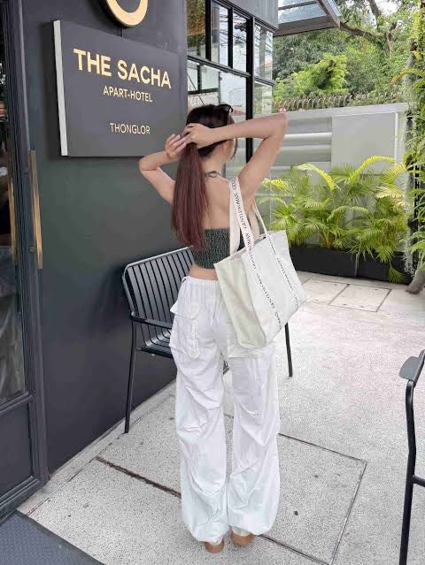 Ruched Denim Top