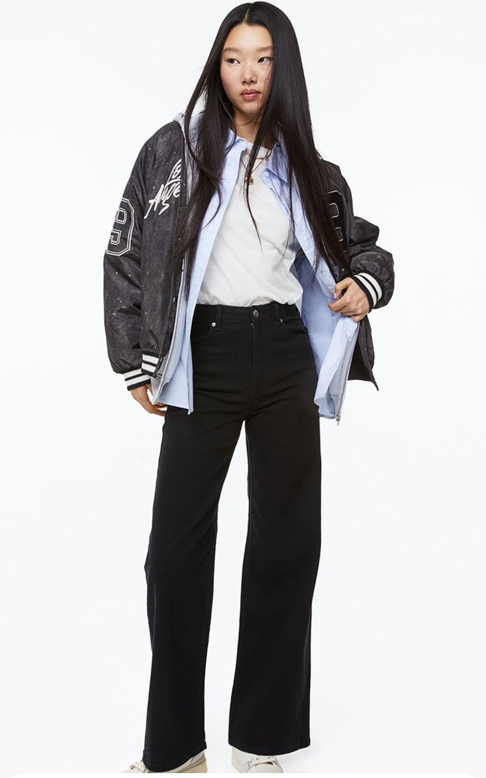 HM black Wide leg Denim