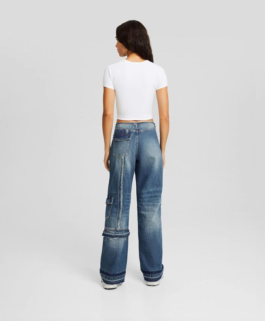 Raw Hem Straight Fit Denim
