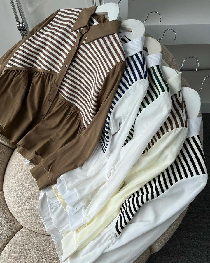 Stripped Flowy Shirt