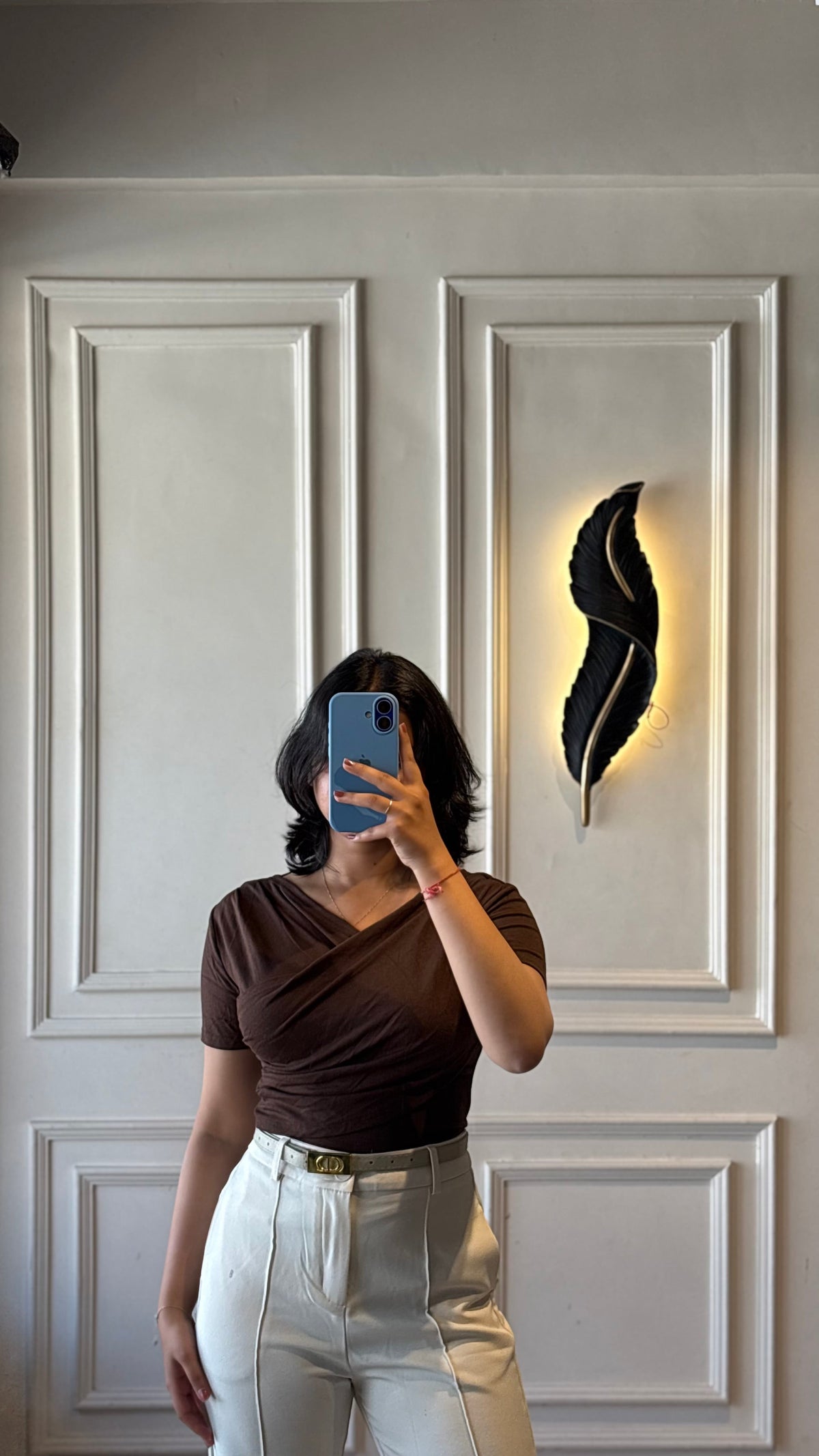 V-Neck Gathered Top