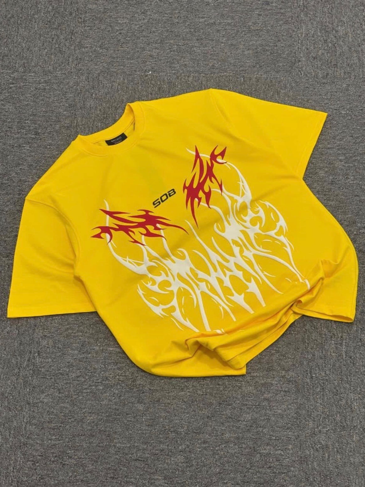 Yellow Backprint Graphic T-shirt