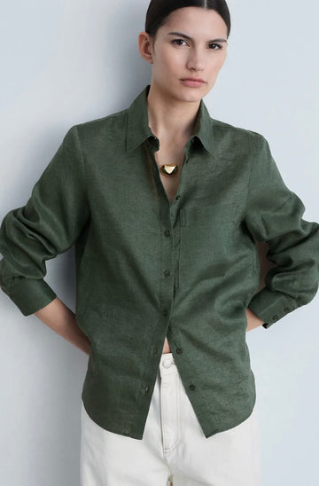 MANGO Linen Shirt