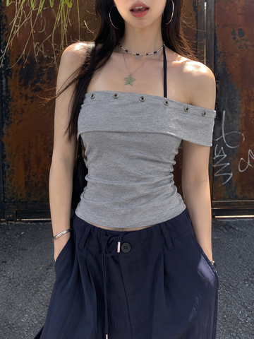 One Shoulder Tube Top