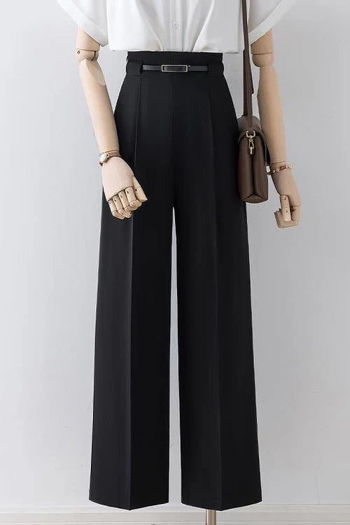 Belted Straight Korean Trouser