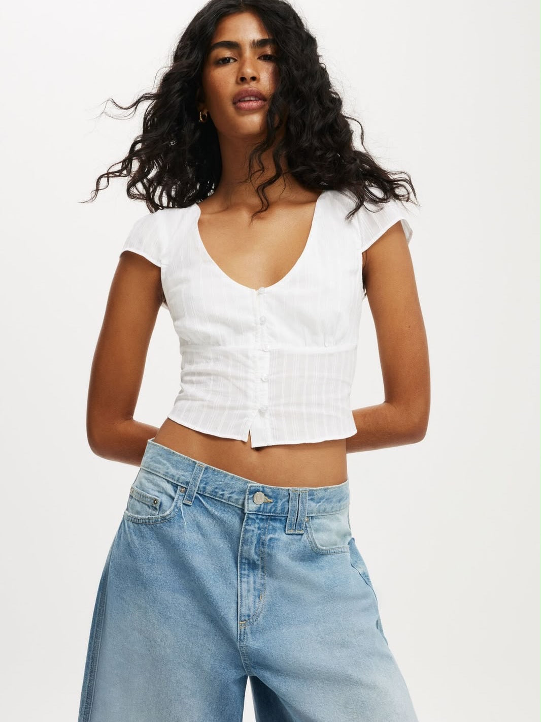 Buttoned Up Fitted Top