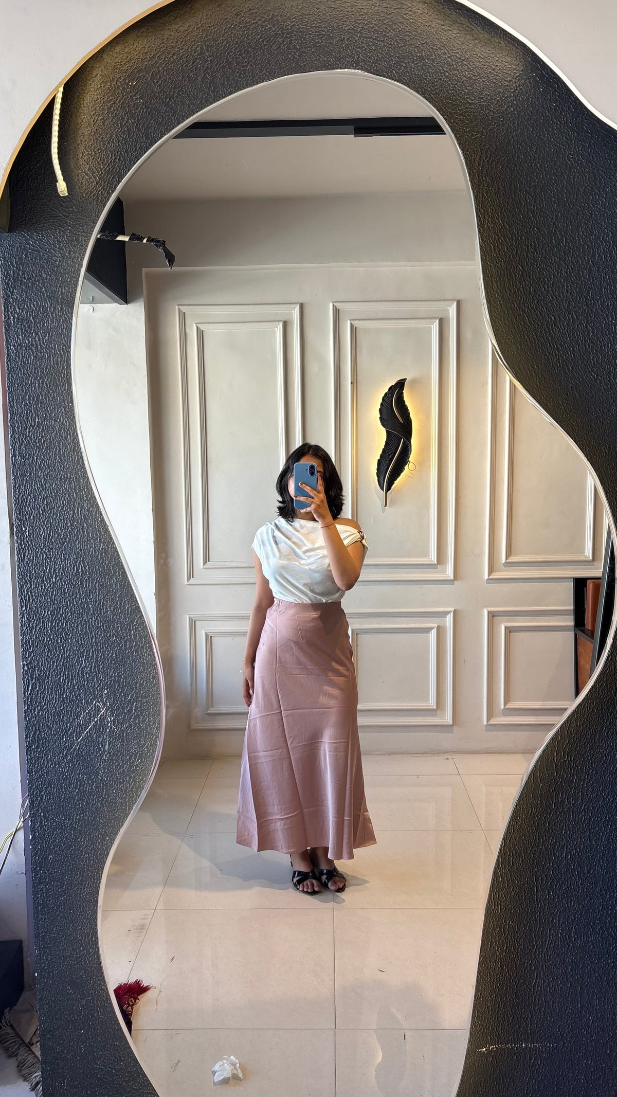 Long Satin Skirt