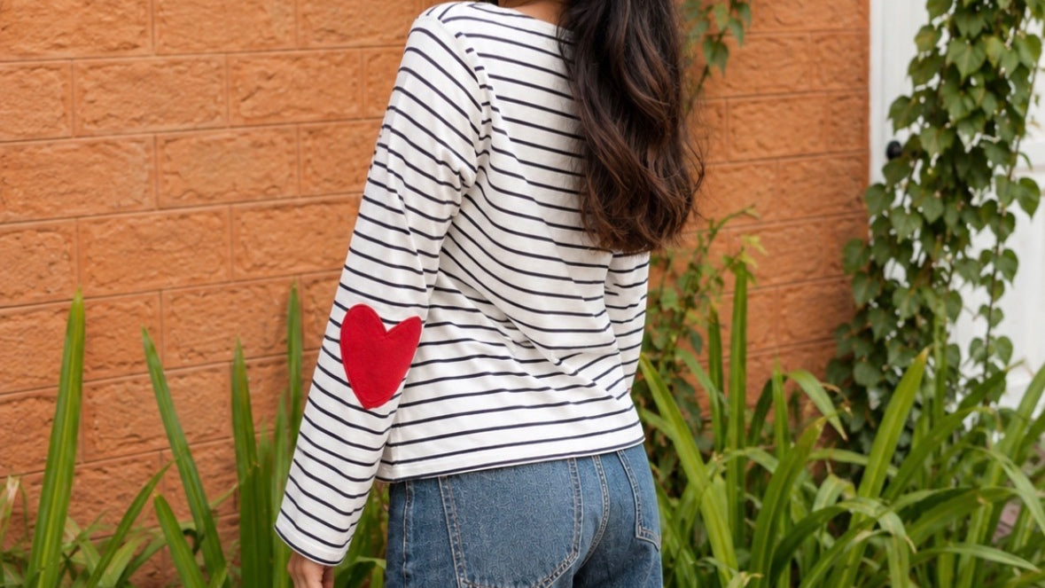 Stripped Heart Tee