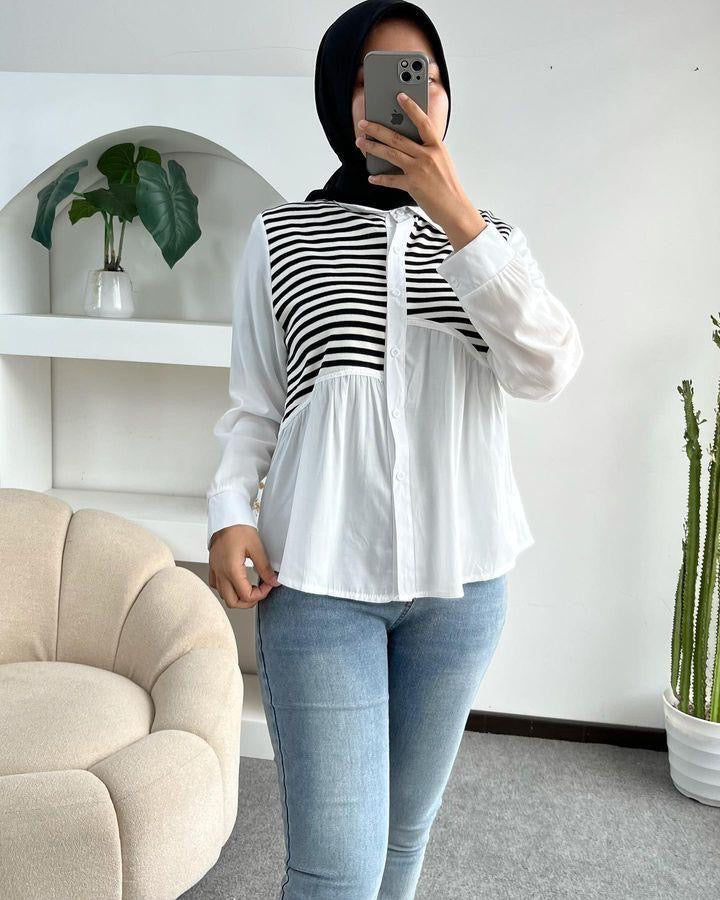 Stripped Flowy Shirt