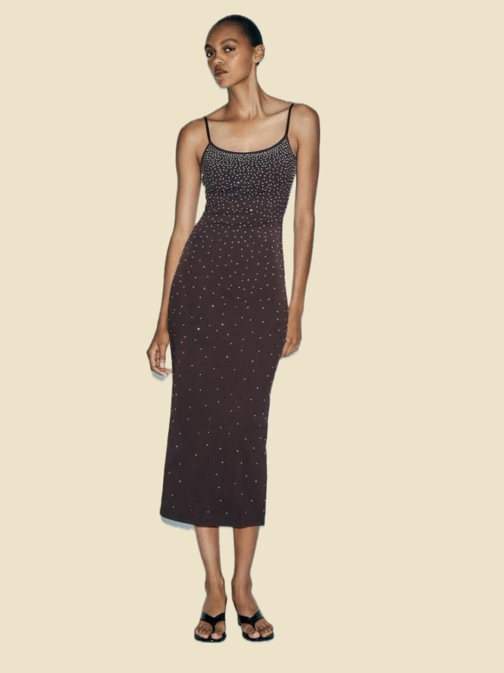 Bedazzled Brown Dress