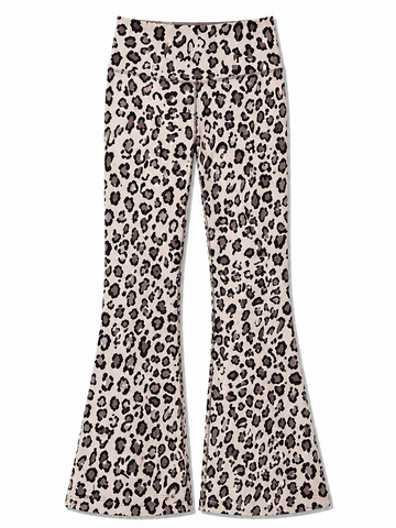 Leopard Print Flared Pants