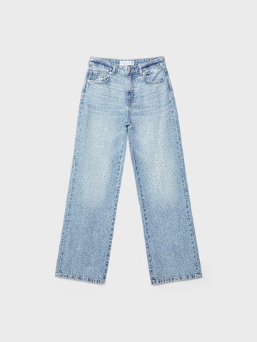 Rhinestone straight denim