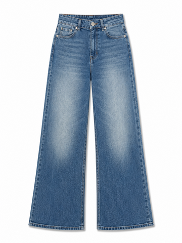 Vintage Washed Wide Leg Denim