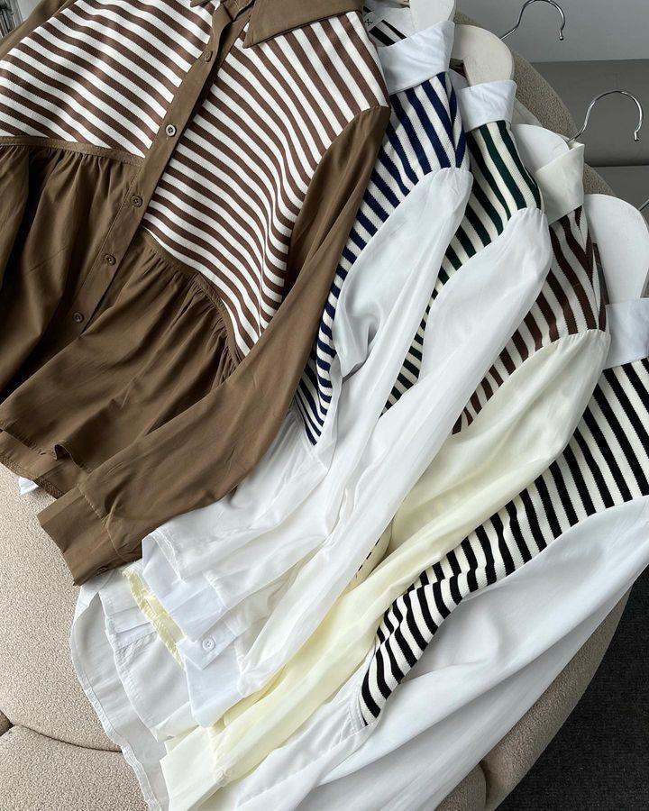 Stripped Flowy Shirt