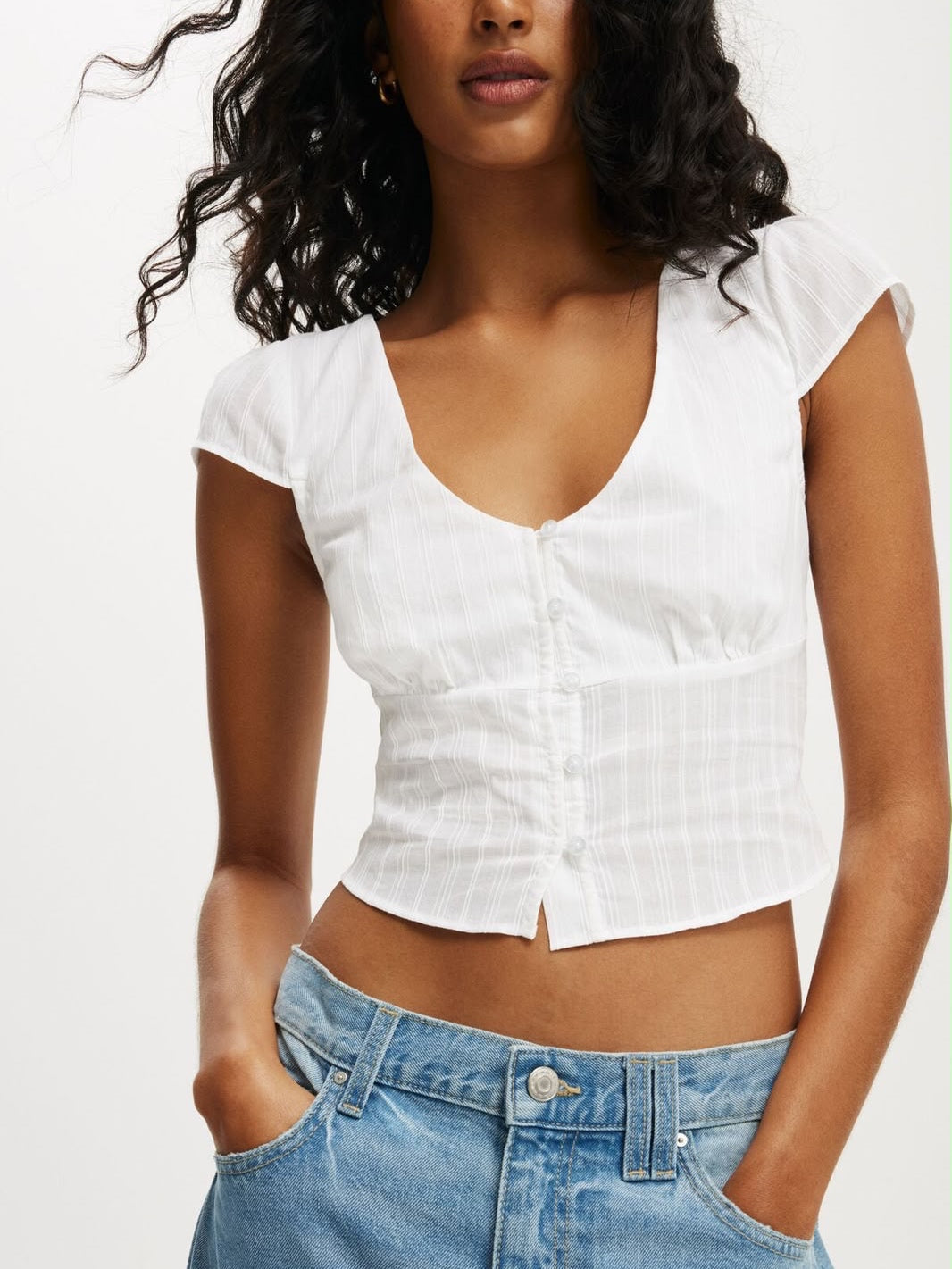 Buttoned Up Fitted Top