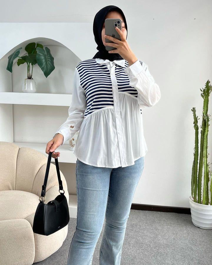 Stripped Flowy Shirt