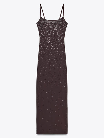 Bedazzled Brown Dress