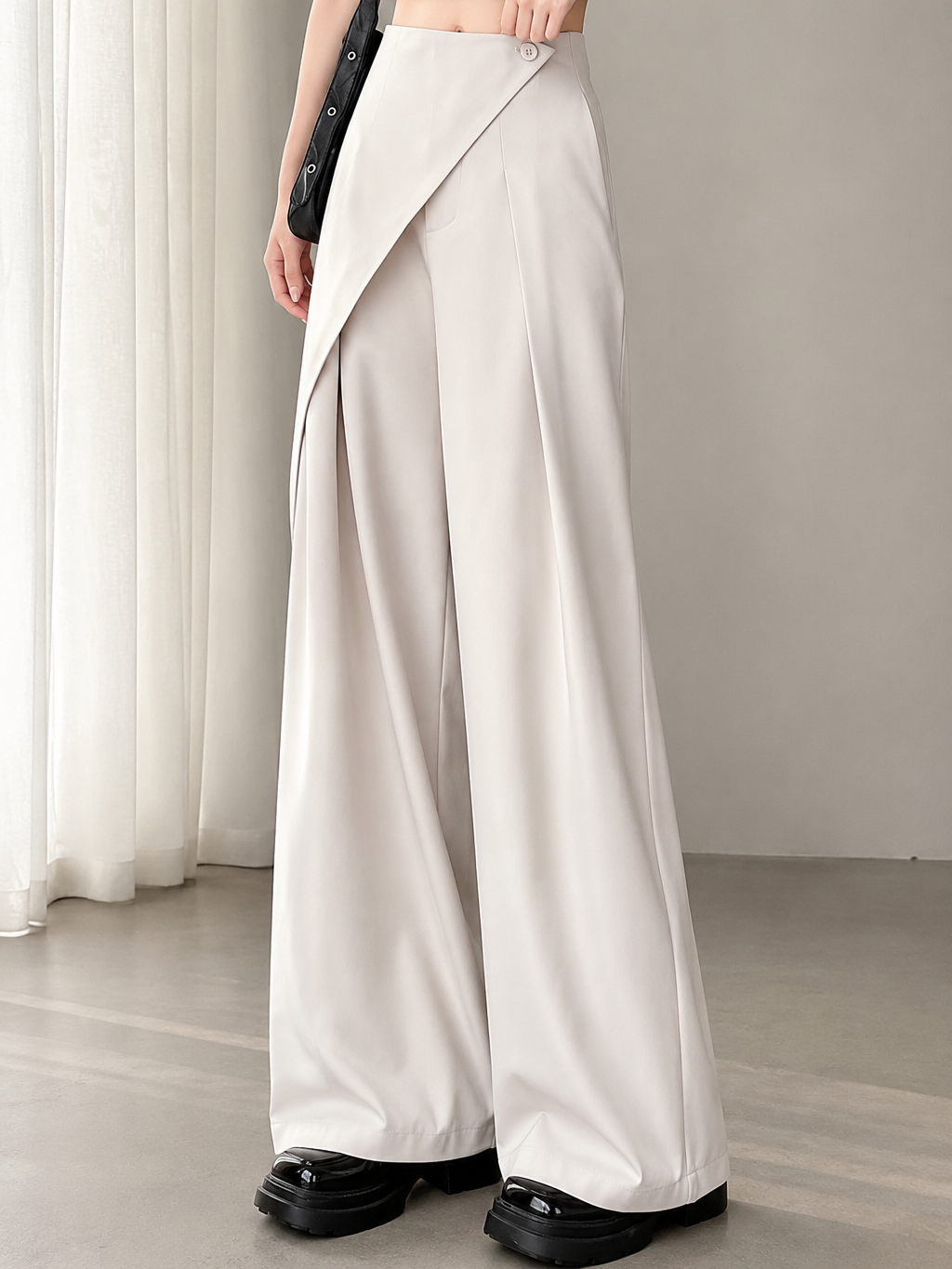 Wrapped Beige Trousers