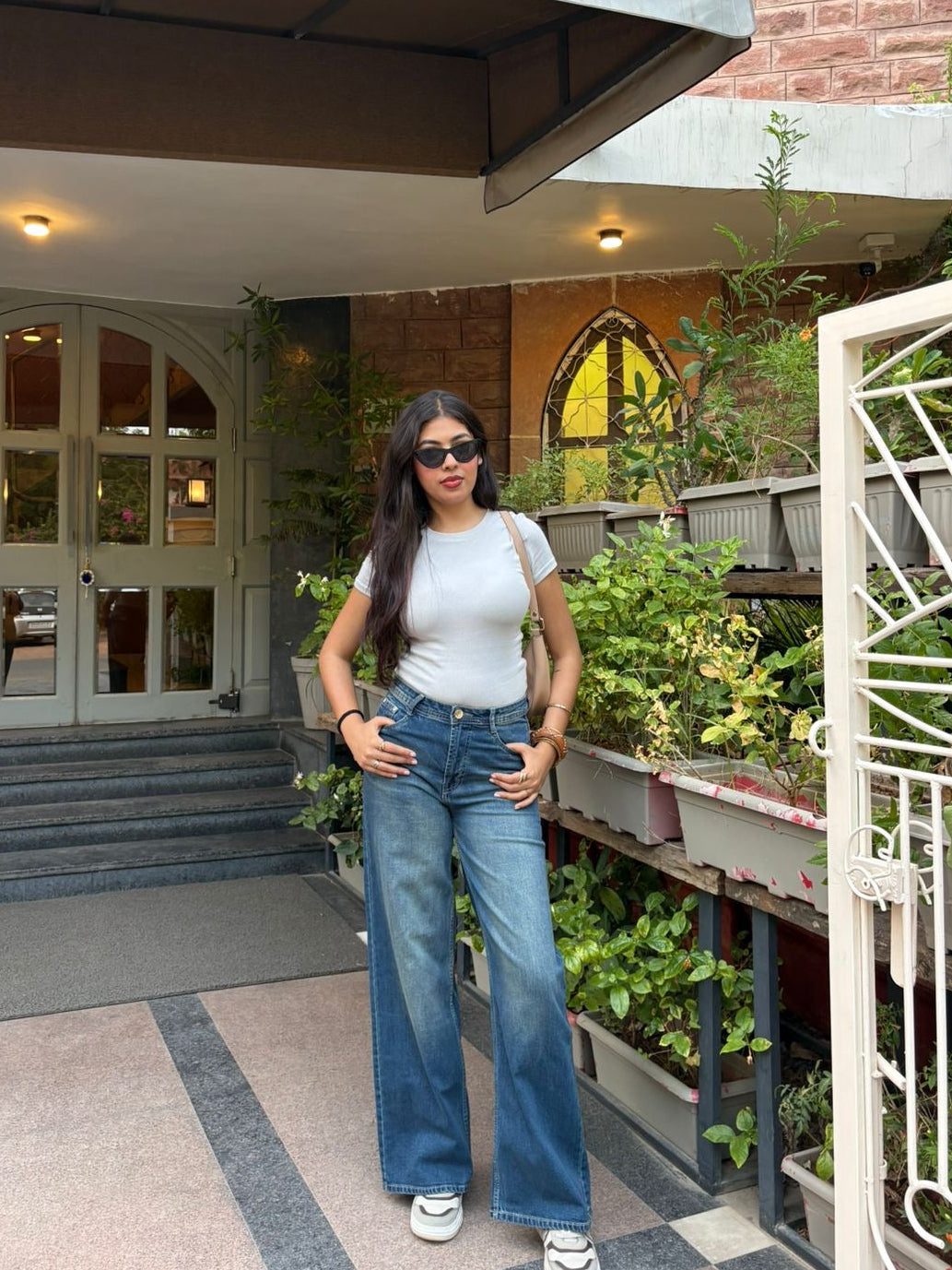 Vintage Washed Wide Leg Denim