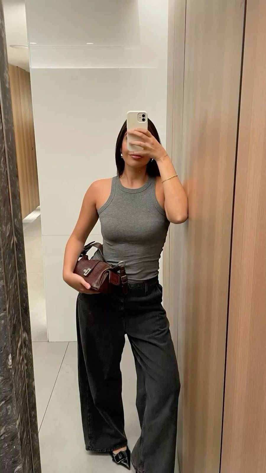Z@ra Grey Tank Top