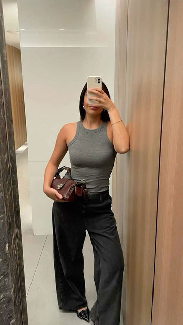 Z@ra Grey Tank Top