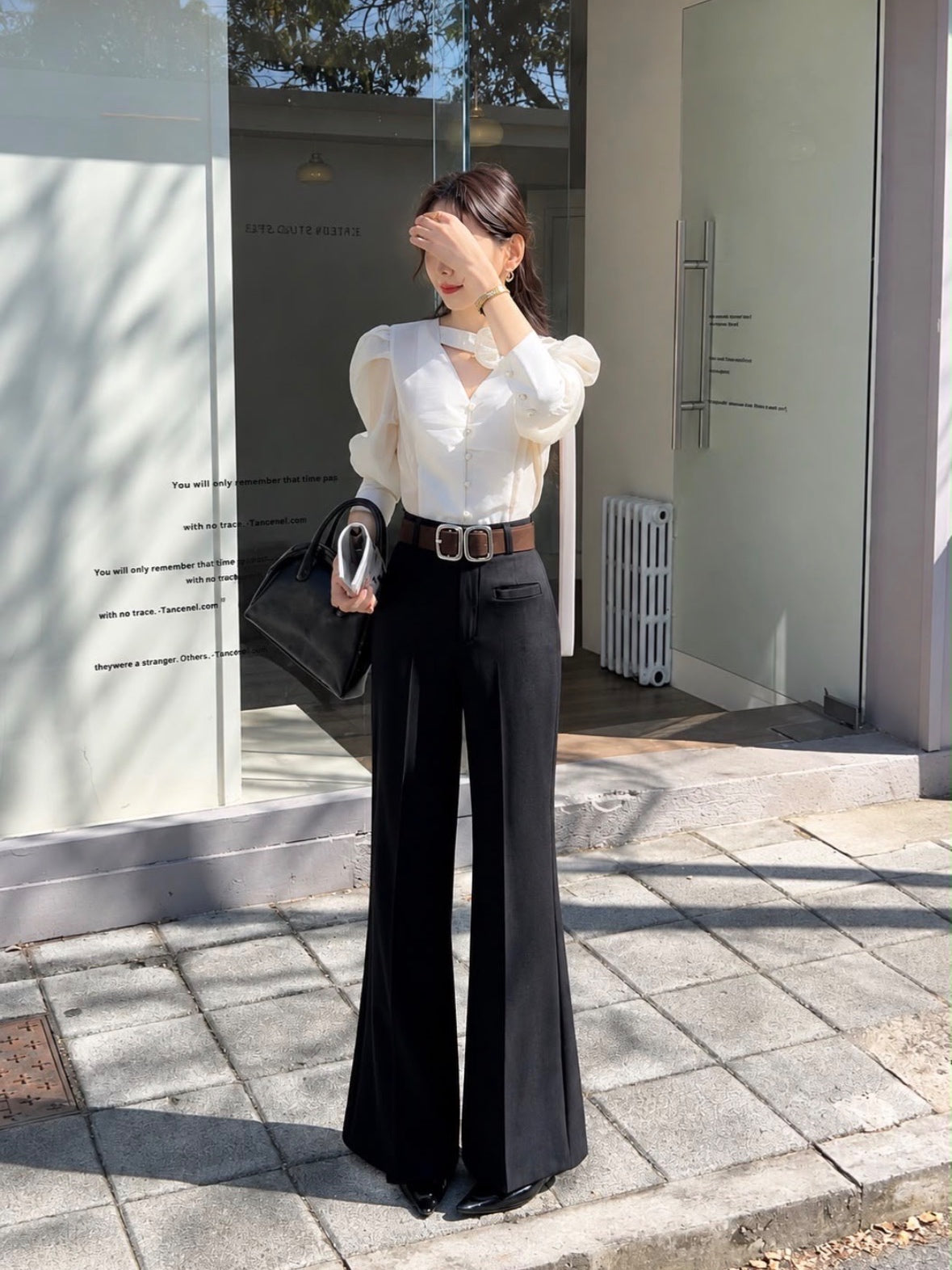 Belted Flared Trouser