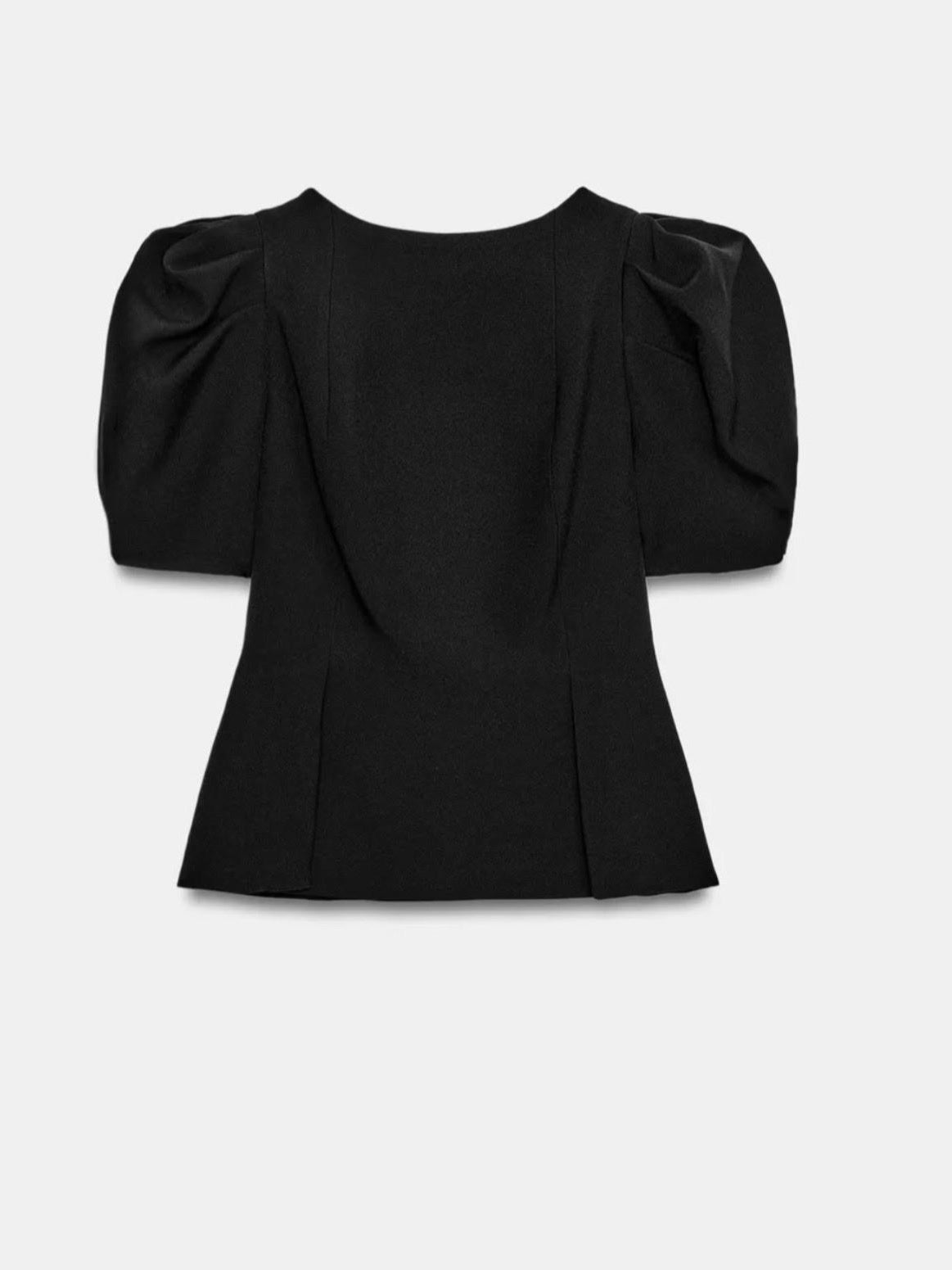 Black Peplum Top