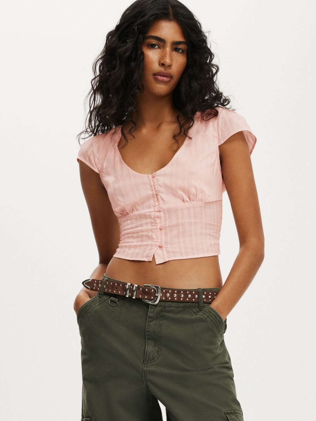 Buttoned Up Fitted Top